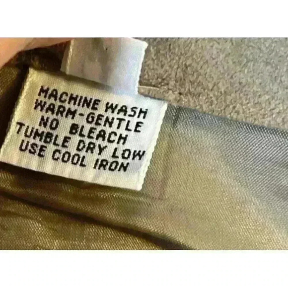 Vintage Ultra Suede Skirt Womens 16 Tan‎ Zip Pleats Midi Corpcore Classic - Picture 6 of 11